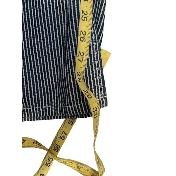 Vtg USA Works Sz 40x30 Railroad Stripe Adjustable Strap Carpenter Bib Overalls